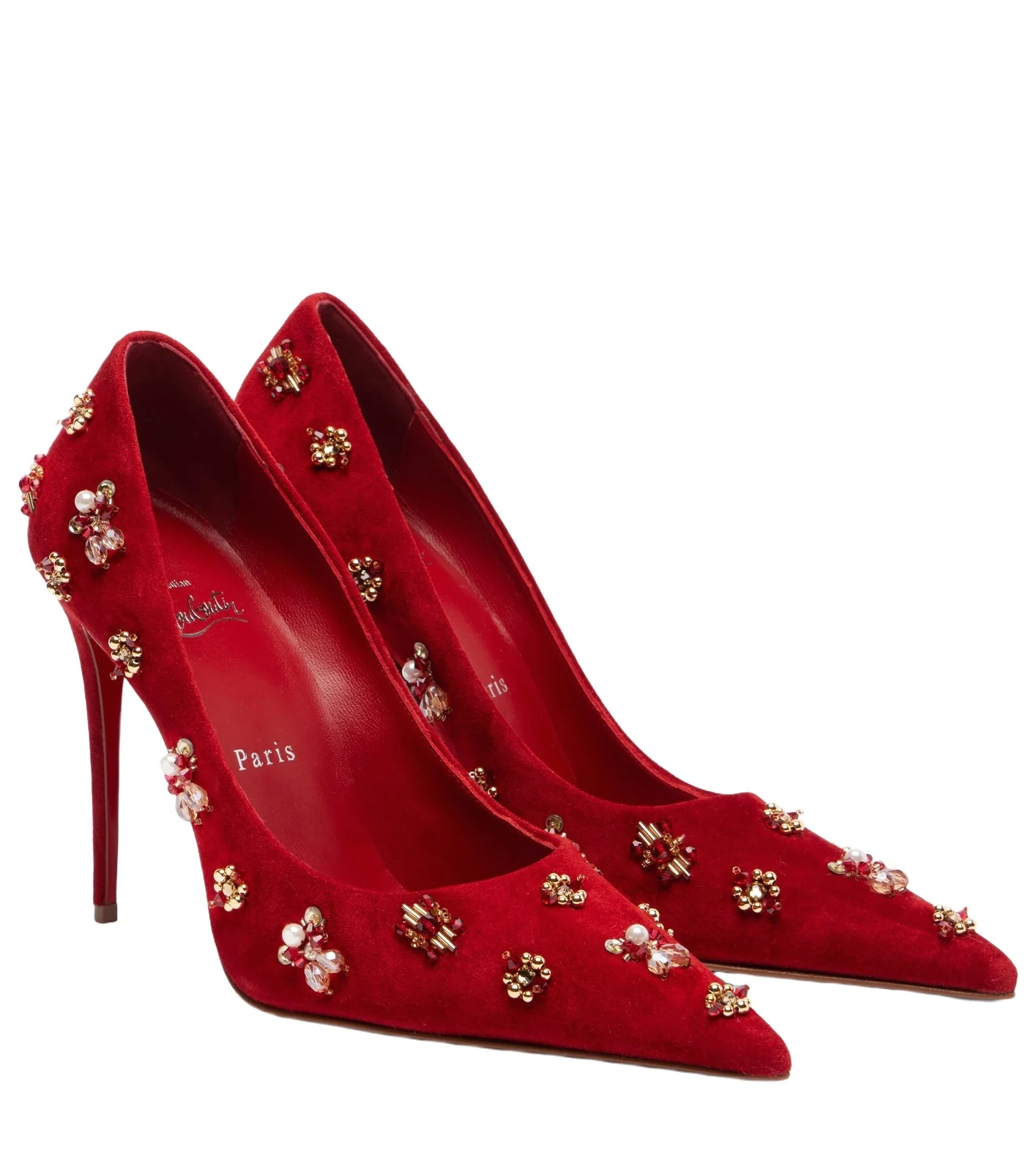 Mix Kate 100 embellished suede pumps