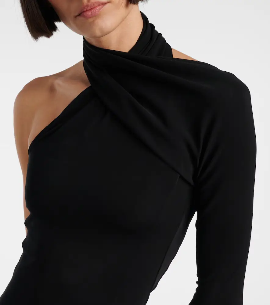 Courrèges Courrèges One-shoulder crêpe maxi dress | Thumbnail 4