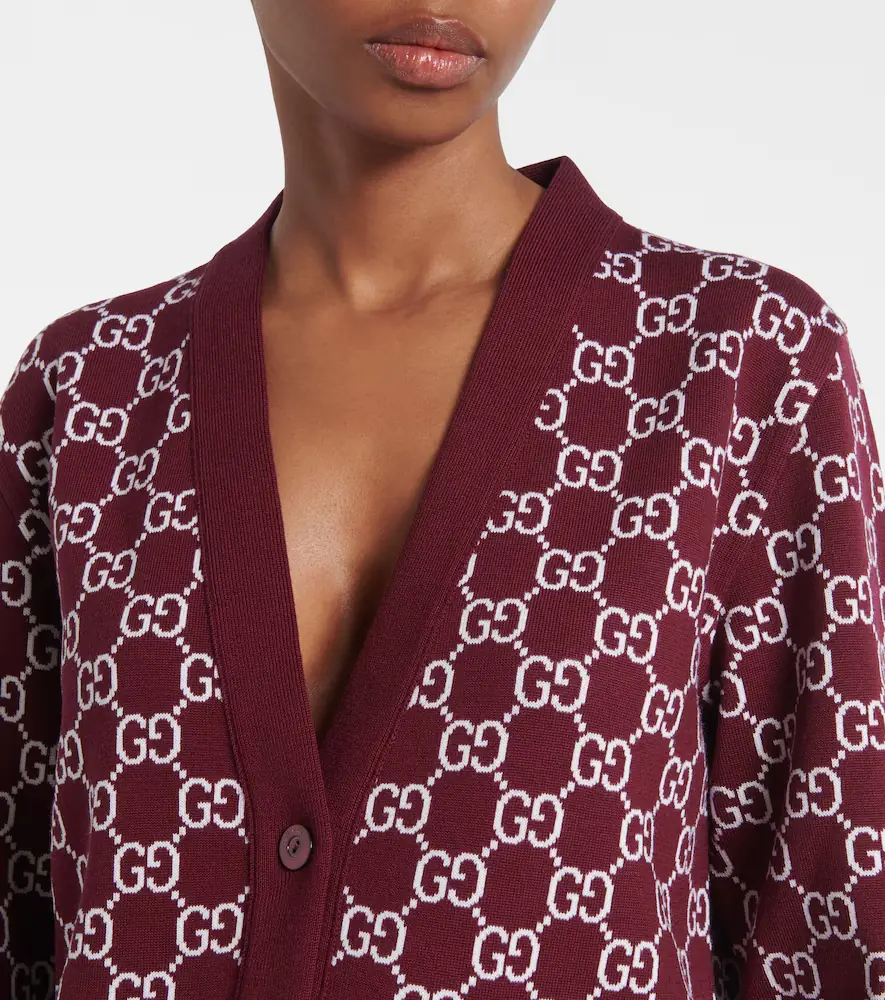 Gucci GG reversible wool-blend jacquard cardigan | Thumbnail 5