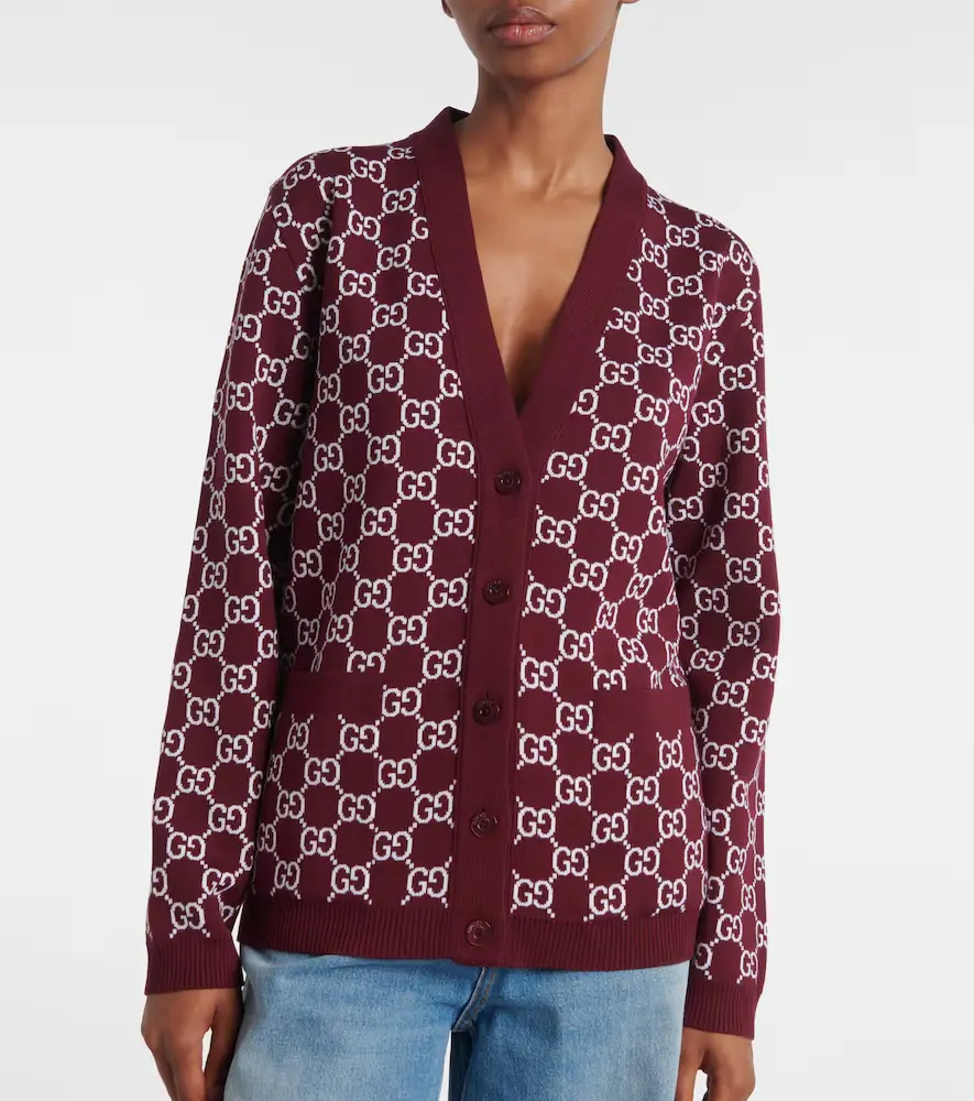 Gucci GG reversible wool-blend jacquard cardigan | Thumbnail 6