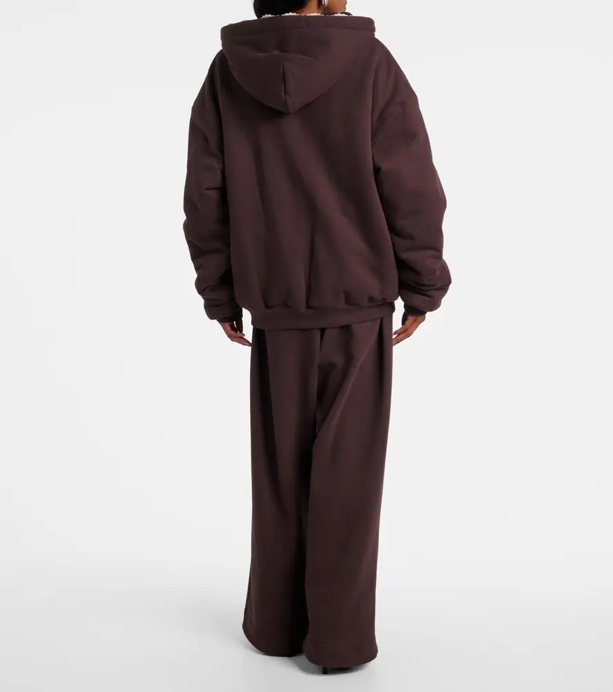 Magda Butrym Crochet-trimmed cotton zip-up hoodie | Thumbnail 3 Magda Butrym Crochet-trimmed cotton zip-up hoodie | Thumbnail 3