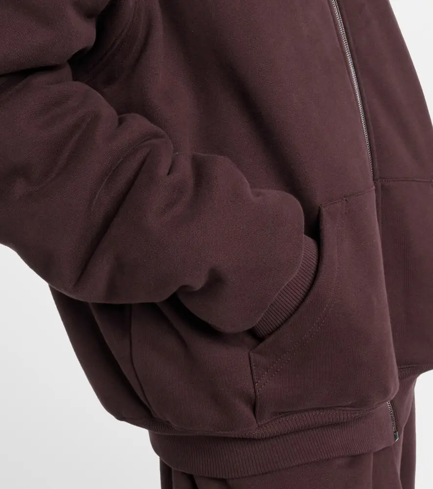 Magda Butrym Crochet-trimmed cotton zip-up hoodie | Thumbnail 4 Magda Butrym Crochet-trimmed cotton zip-up hoodie | Thumbnail 4