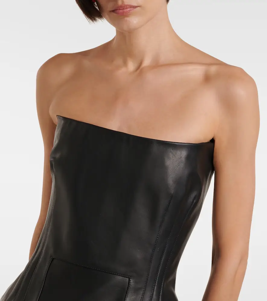 Magda Butrym Leather bustier minidress | Thumbnail 3 Magda Butrym Leather bustier minidress | Thumbnail 3