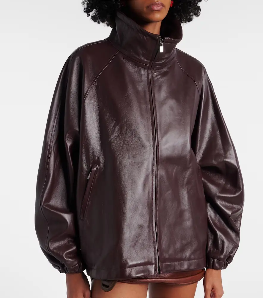 Magda Butrym Oversized leather bomber jacket | Thumbnail 2 Magda Butrym Oversized leather bomber jacket | Thumbnail 2