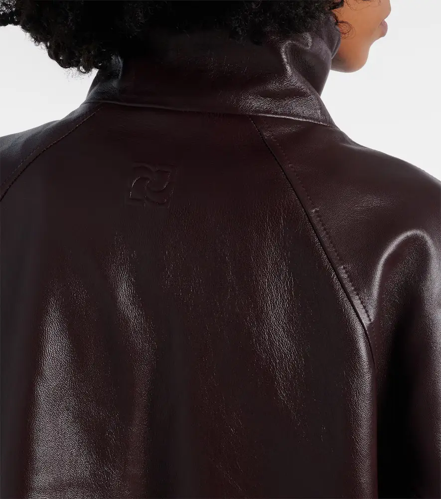 Magda Butrym Oversized leather bomber jacket | Thumbnail 3 Magda Butrym Oversized leather bomber jacket | Thumbnail 3