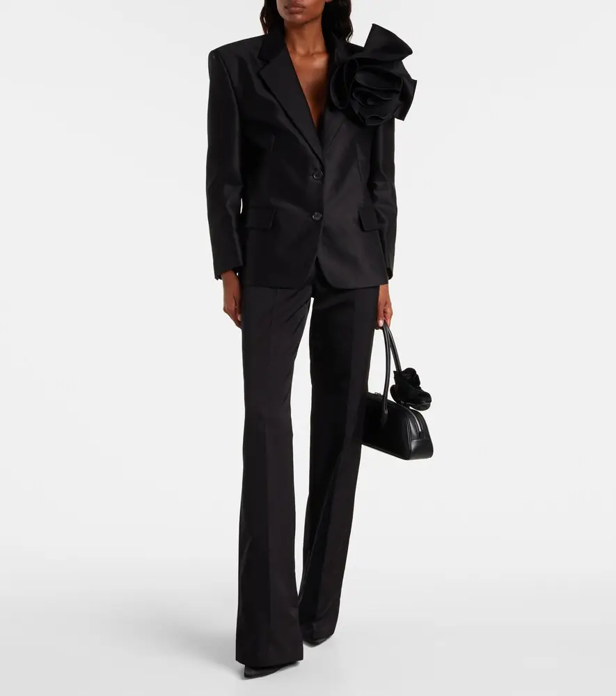 Magda Butrym Floral-appliqué cotton blazer | Thumbnail 3 Magda Butrym Floral-appliqué cotton blazer | Thumbnail 3