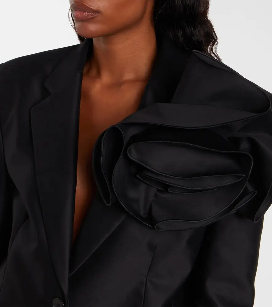 Magda Butrym Floral-appliqué cotton blazer | Thumbnail 4 Magda Butrym Floral-appliqué cotton blazer | Thumbnail 4