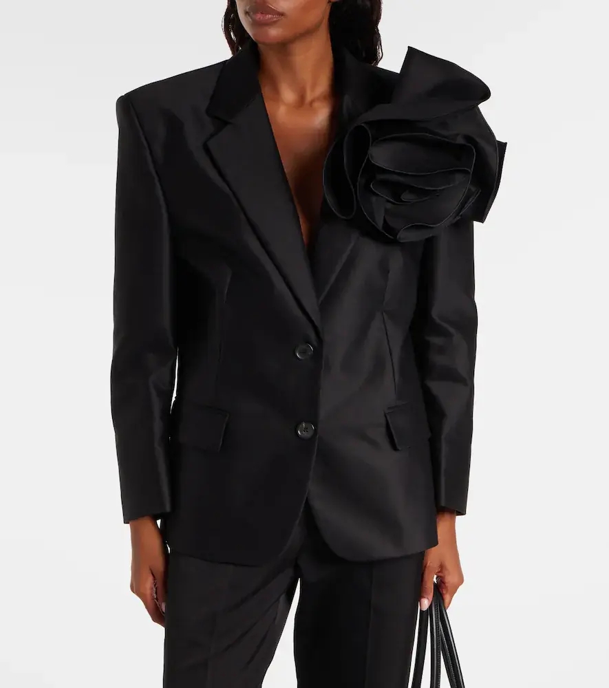 Magda Butrym Floral-appliqué cotton blazer | Thumbnail 6 Magda Butrym Floral-appliqué cotton blazer | Thumbnail 6