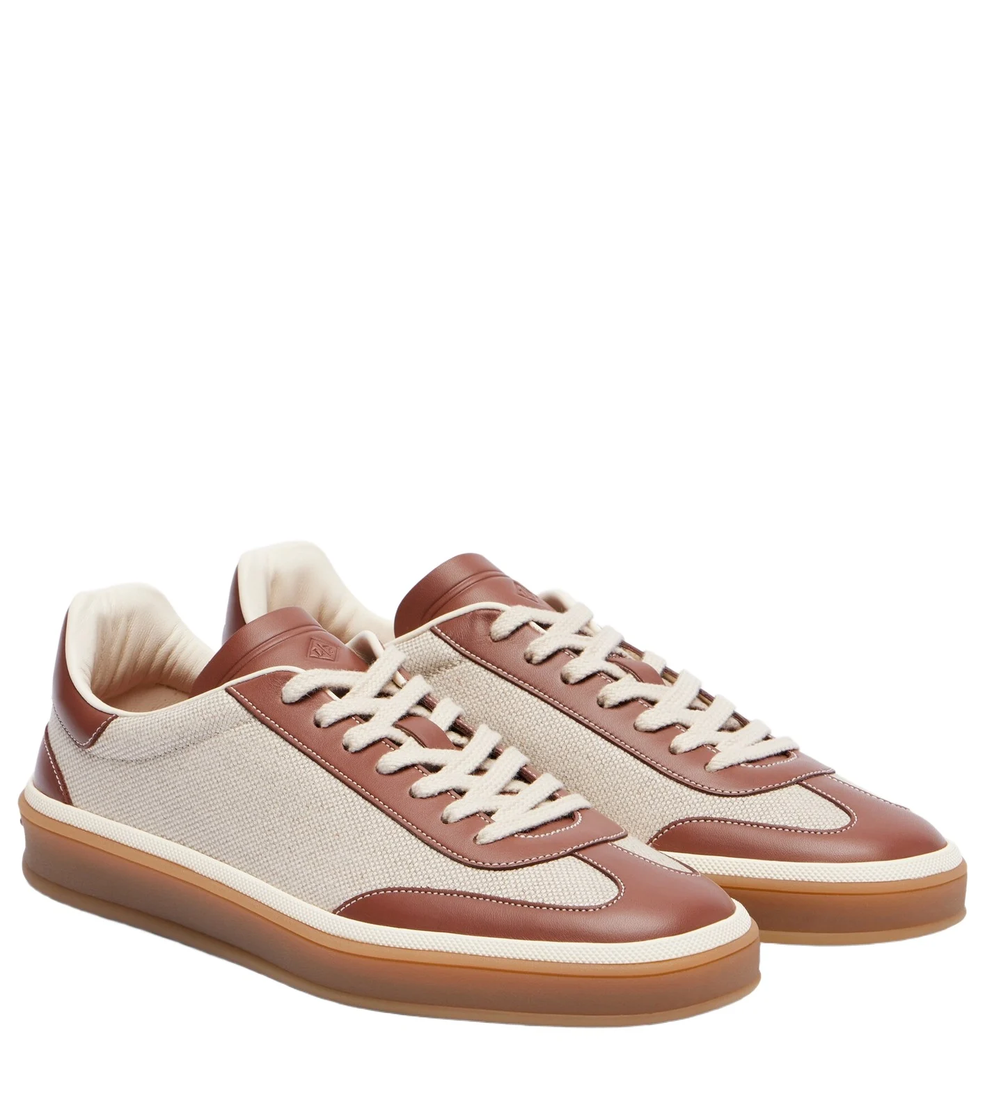 Loro Piana Tennis Walk leather-trimmed sneakers