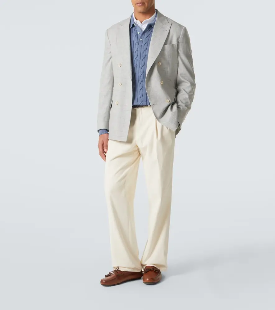 Ralph Lauren Purple Label Cable-knit cotton and silk polo sweater | Thumbnail 4
