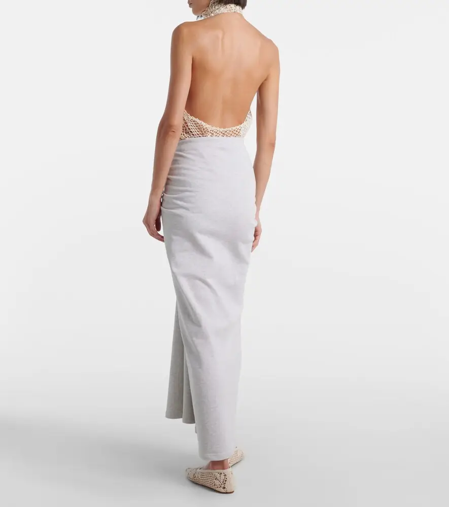 Magda Butrym Floral-appliqué cotton midi skirt | Thumbnail 4