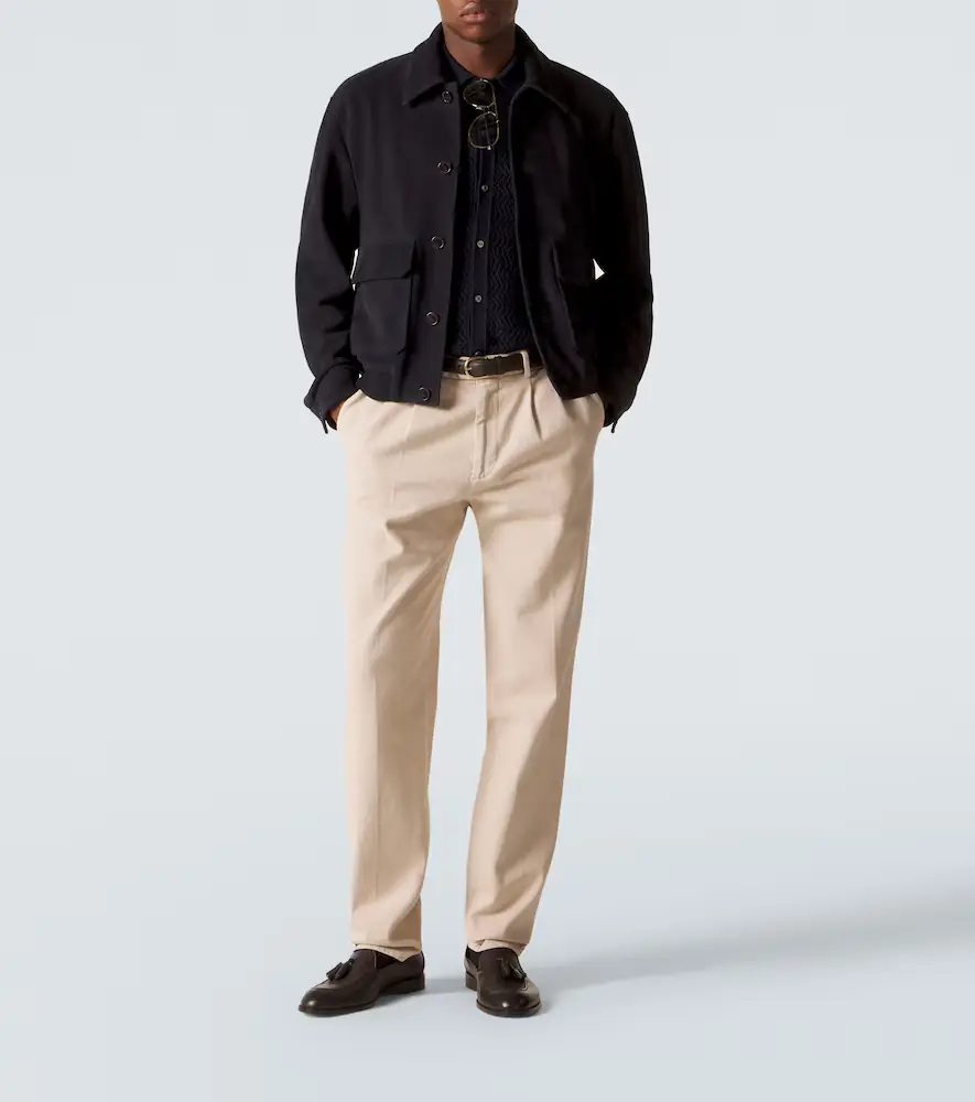 Ralph Lauren Purple Label Chevron cotton polo shirt | Thumbnail 4