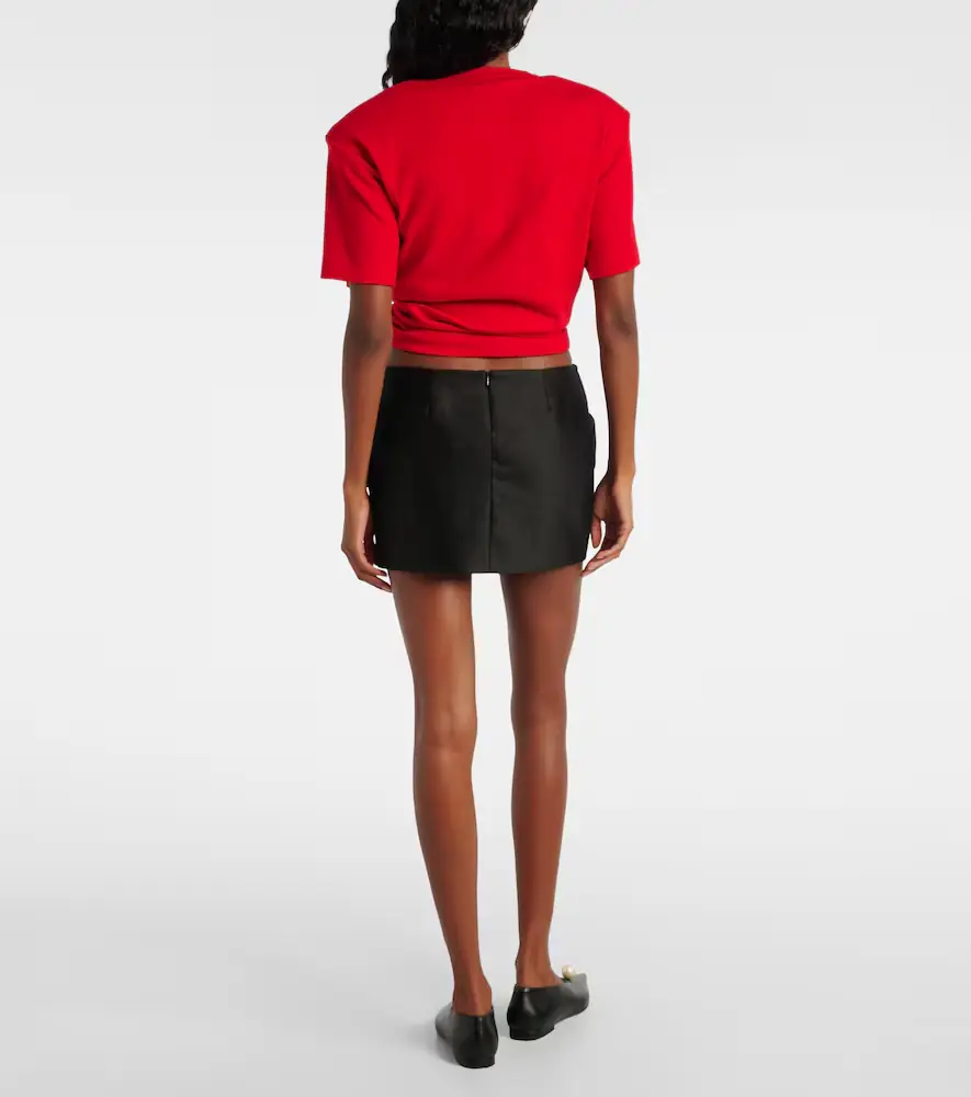 Magda Butrym Floral-appliqué cotton miniskirt | Thumbnail 2