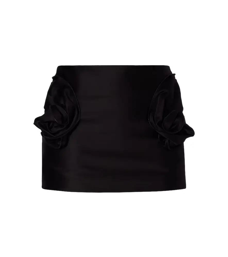 Magda Butrym Floral-appliqué cotton miniskirt