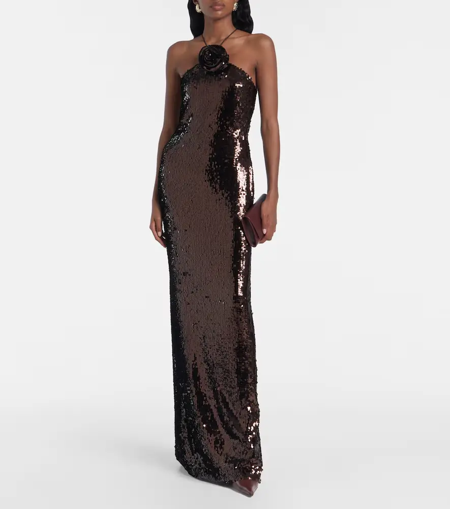 Magda Butrym Floral-appliqué maxi dress | Thumbnail 2 Magda Butrym Floral-appliqué maxi dress | Thumbnail 2