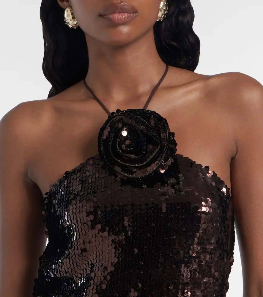 Magda Butrym Floral-appliqué maxi dress | Thumbnail 3 Magda Butrym Floral-appliqué maxi dress | Thumbnail 3