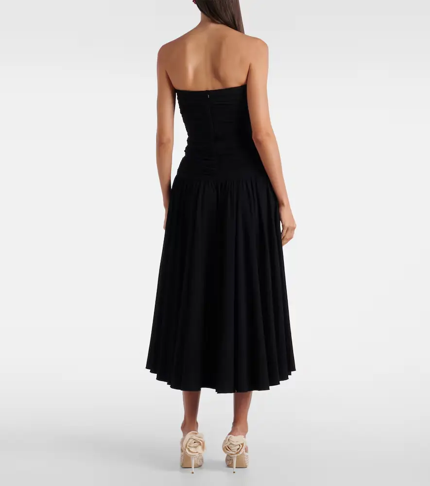 Magda Butrym Crochet-trimmed jersey cocktail dress | Thumbnail 3 Magda Butrym Crochet-trimmed jersey cocktail dress | Thumbnail 3