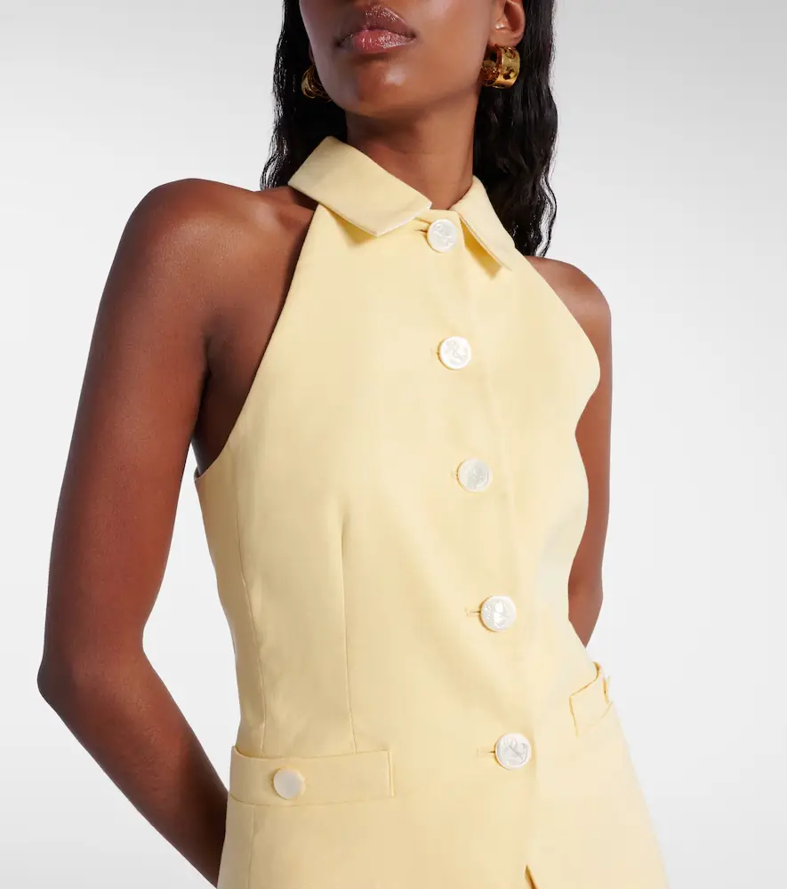 Veronica Beard Orlinda halterneck linen-blend vest | Thumbnail 2 Veronica Beard Orlinda halterneck linen-blend vest | Thumbnail 2