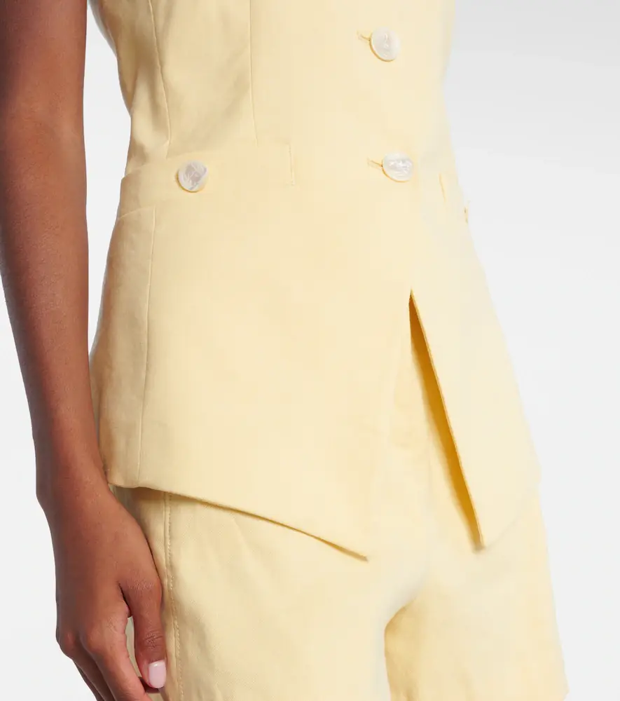 Veronica Beard Orlinda halterneck linen-blend vest | Thumbnail 4 Veronica Beard Orlinda halterneck linen-blend vest | Thumbnail 4