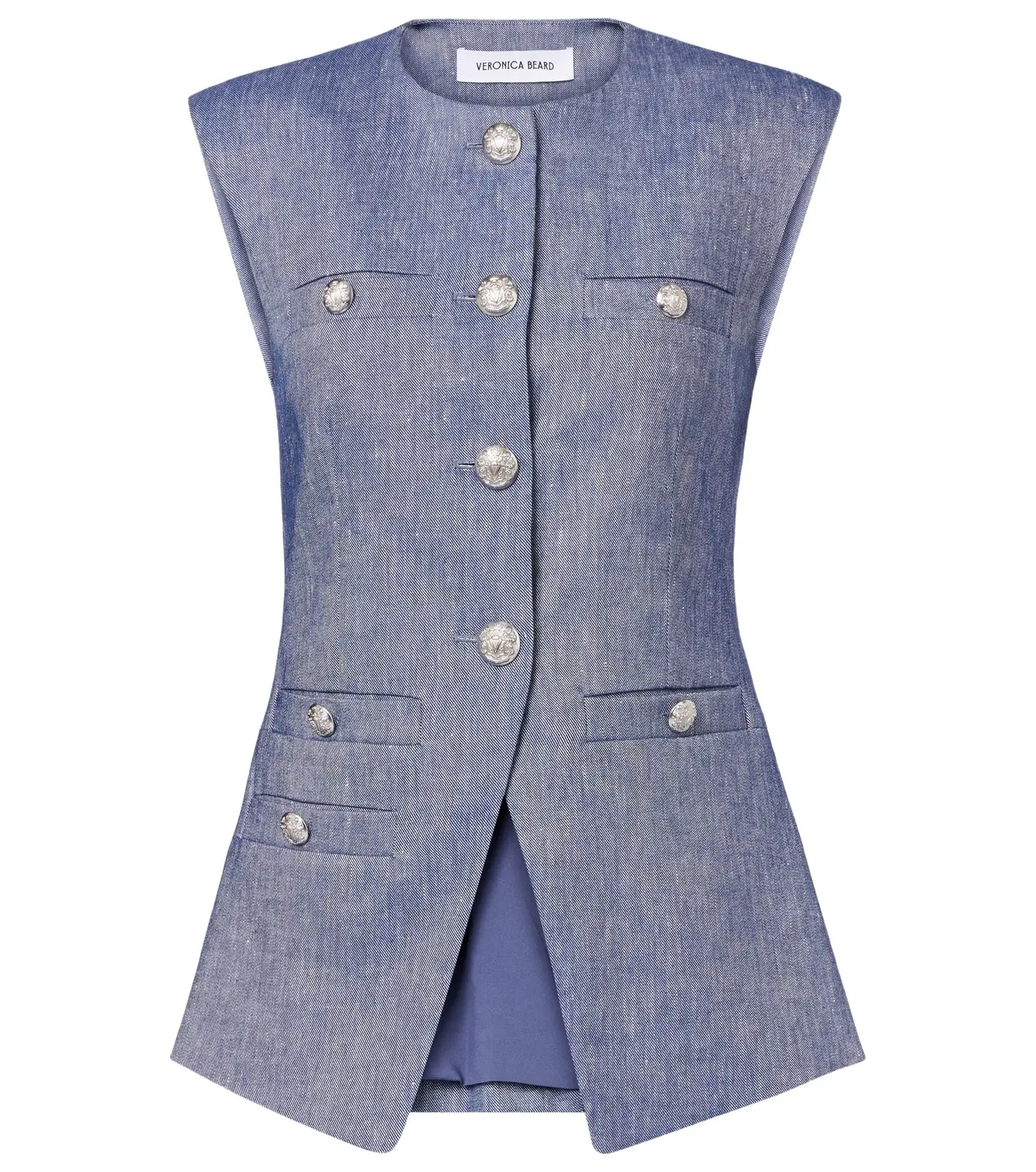 Veronica Beard Tamara linen-blend vest