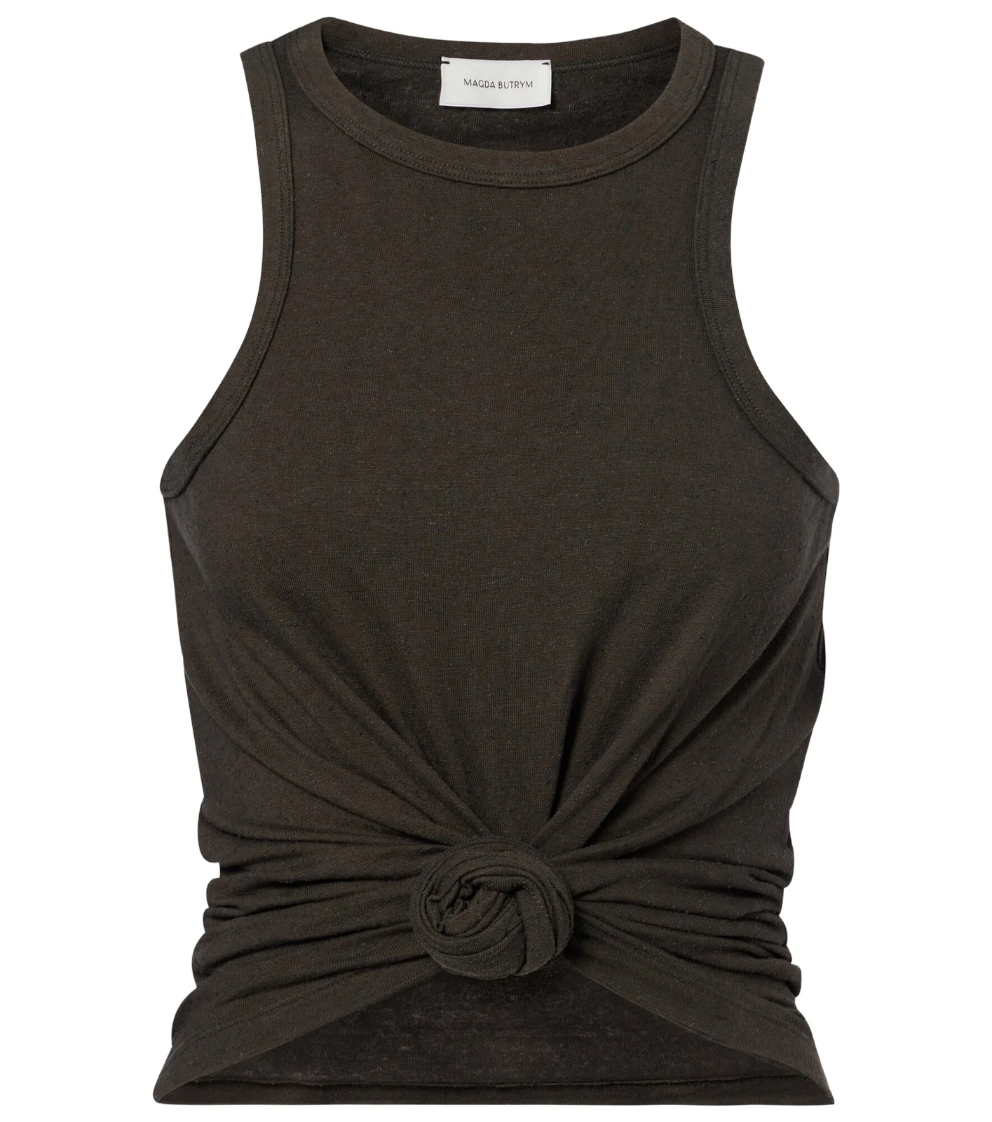 Knotted cotton and silk tank top Knotted cotton and silk tank top