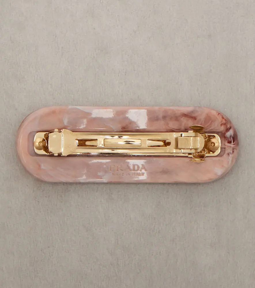 Prada Logo crystal-embellished barrette | Thumbnail 4