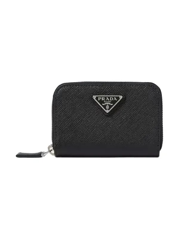 Logo Saffiano leather coin purse Logo Saffiano leather coin purse