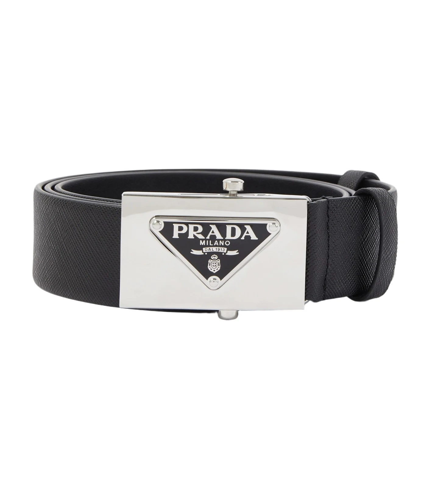 Saffiano leather belt