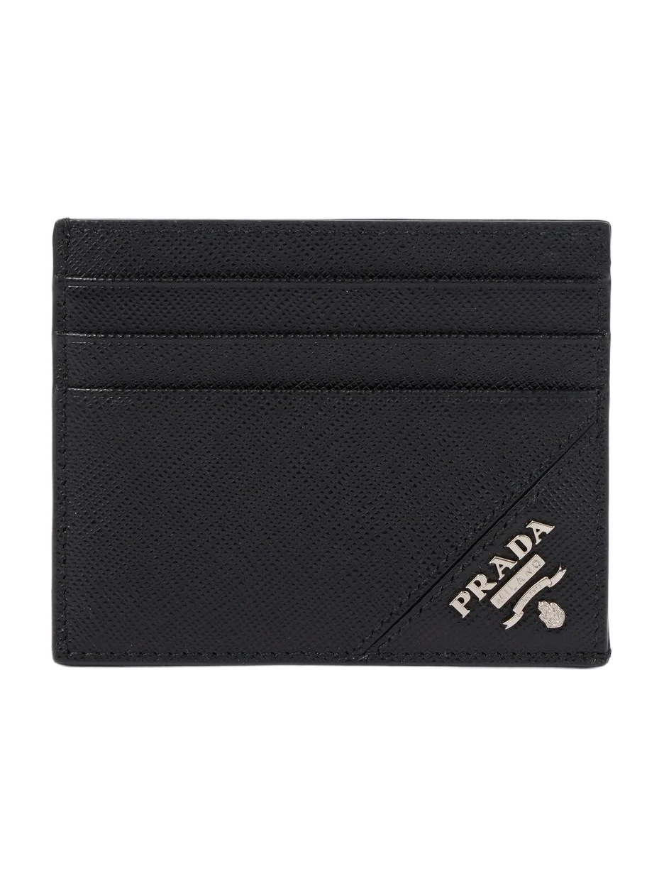 Prada Logo Saffiano leather card holder