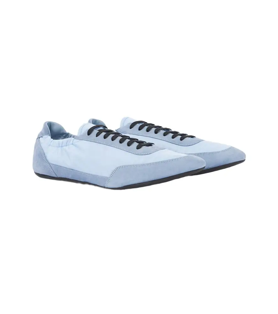 Collapse Re-Nylon and suede sneakers