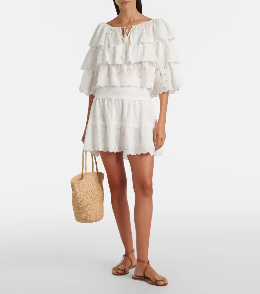 Rixo Broderie anglaise tiered cotton top | Thumbnail 2 Rixo Broderie anglaise tiered cotton top | Thumbnail 2