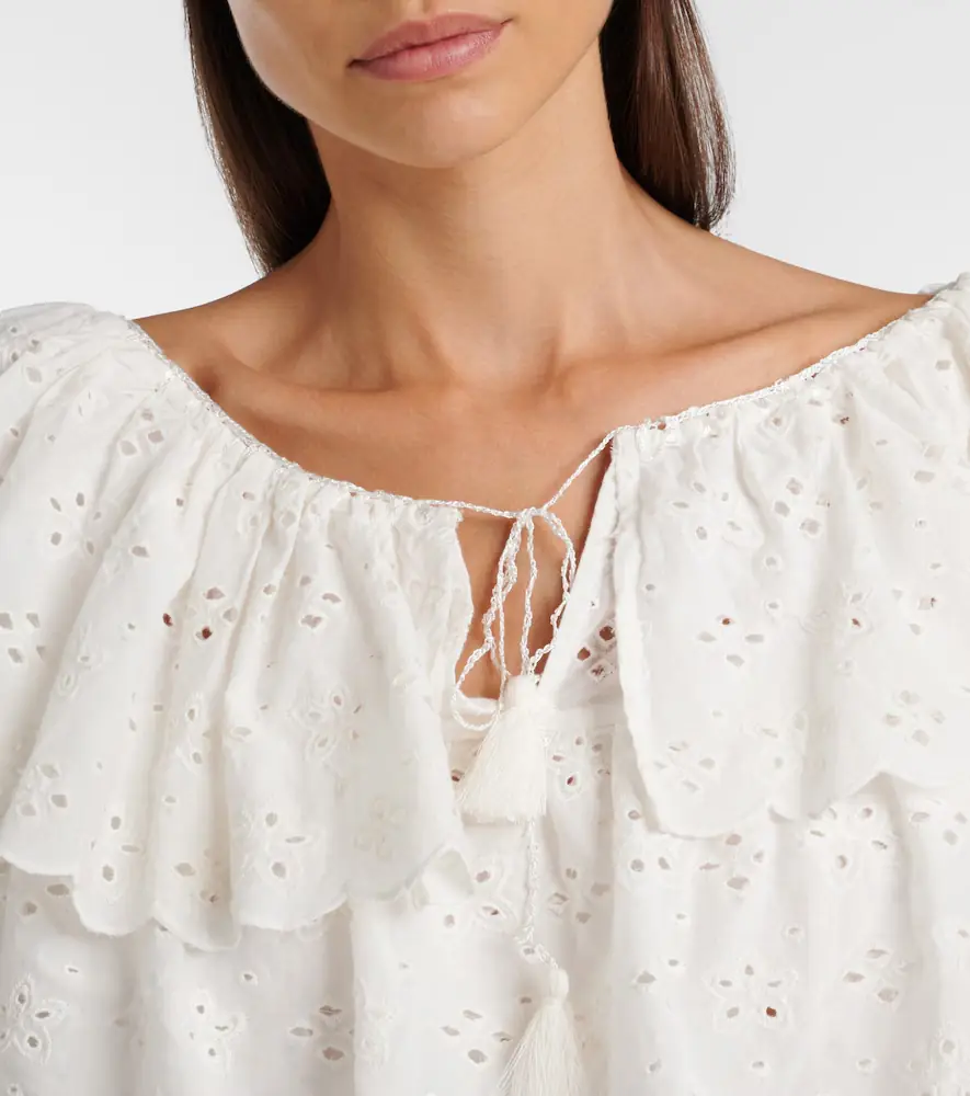 Rixo Broderie anglaise tiered cotton top | Thumbnail 5 Rixo Broderie anglaise tiered cotton top | Thumbnail 5