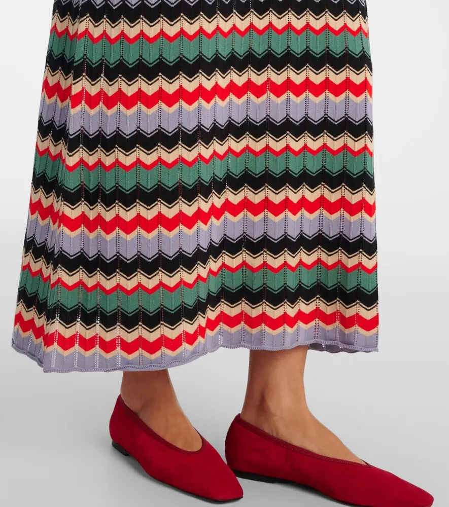 Rixo Miller chevron cotton midi dress | Thumbnail 4