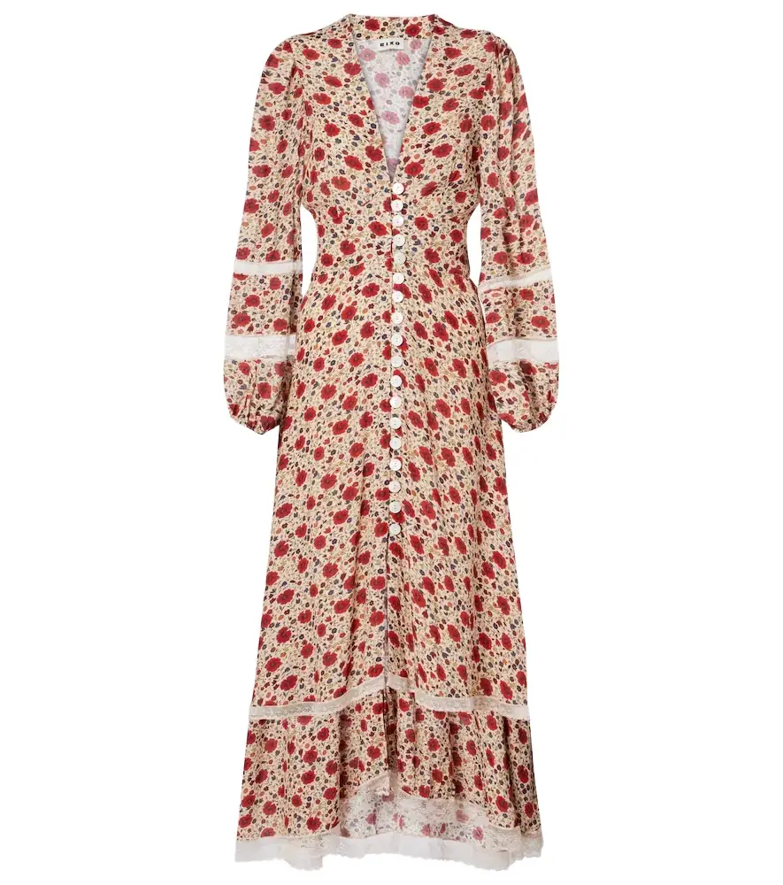 Rixo Raven floral midi dress | Image 1 Rixo Raven floral midi dress | Image 1