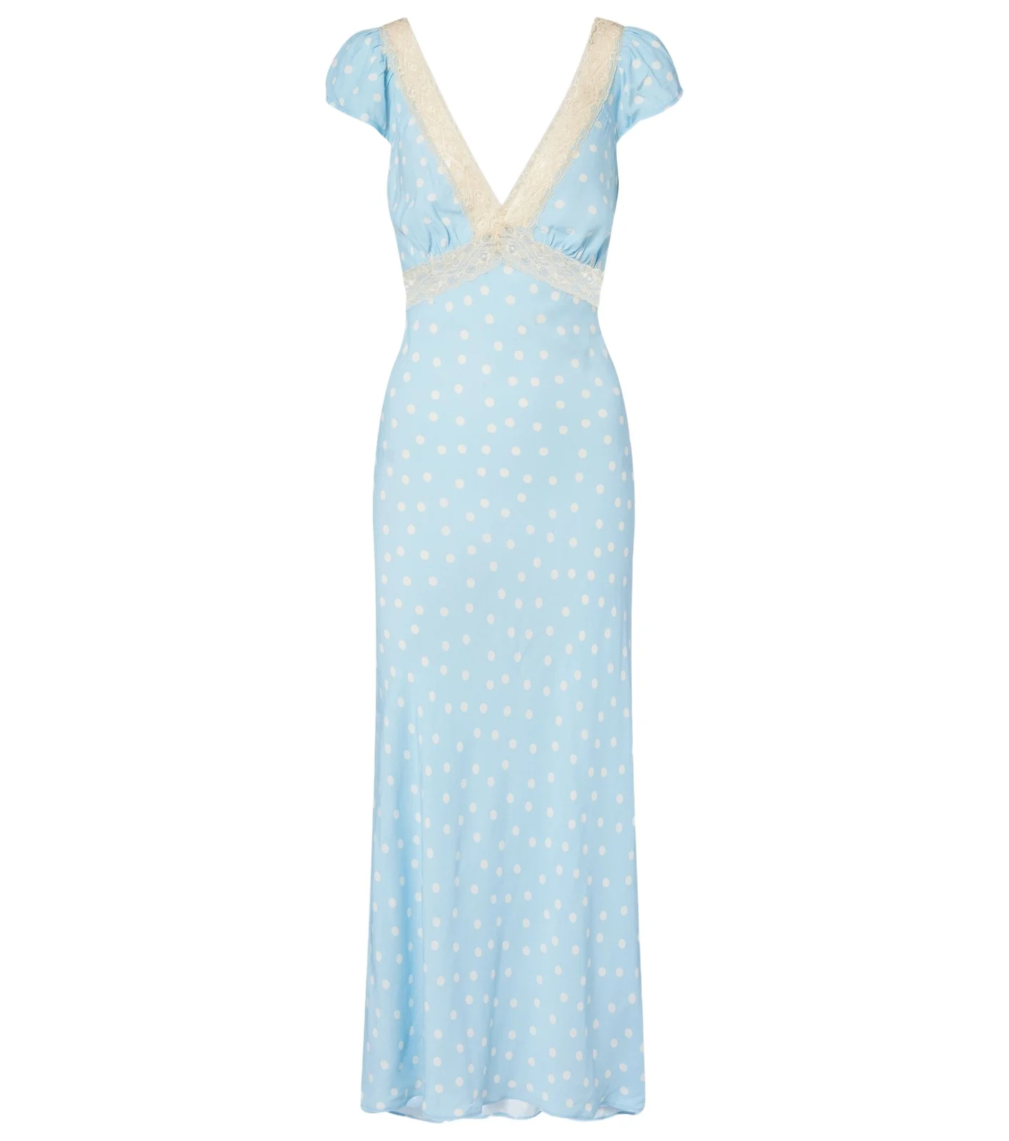 Iggy lace-trimmed polka-dot midi dress Iggy lace-trimmed polka-dot midi dress