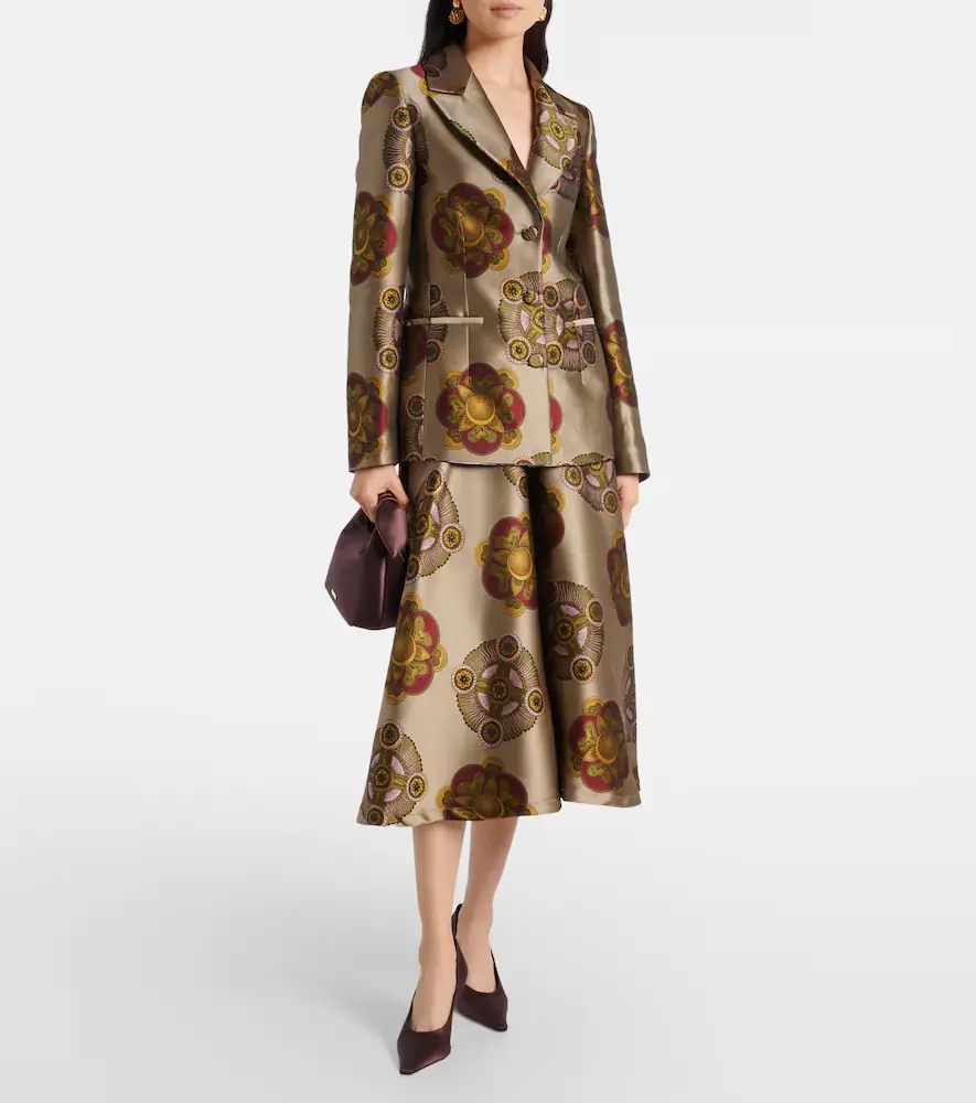 La DoubleJ Milano printed jacquard midi skirt | Thumbnail 2