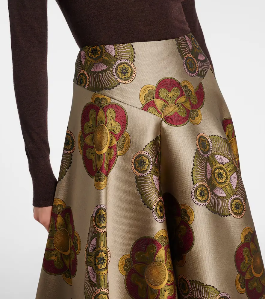 La DoubleJ Milano printed jacquard midi skirt | Thumbnail 3