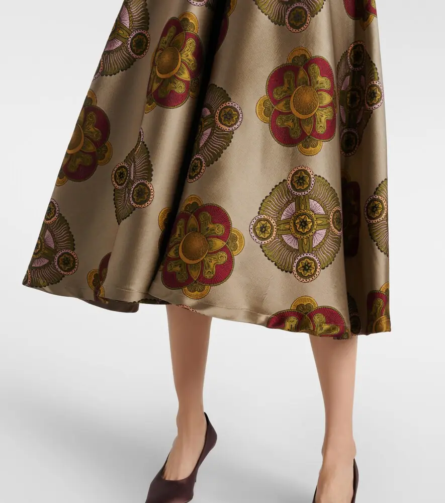 La DoubleJ Milano printed jacquard midi skirt | Thumbnail 4
