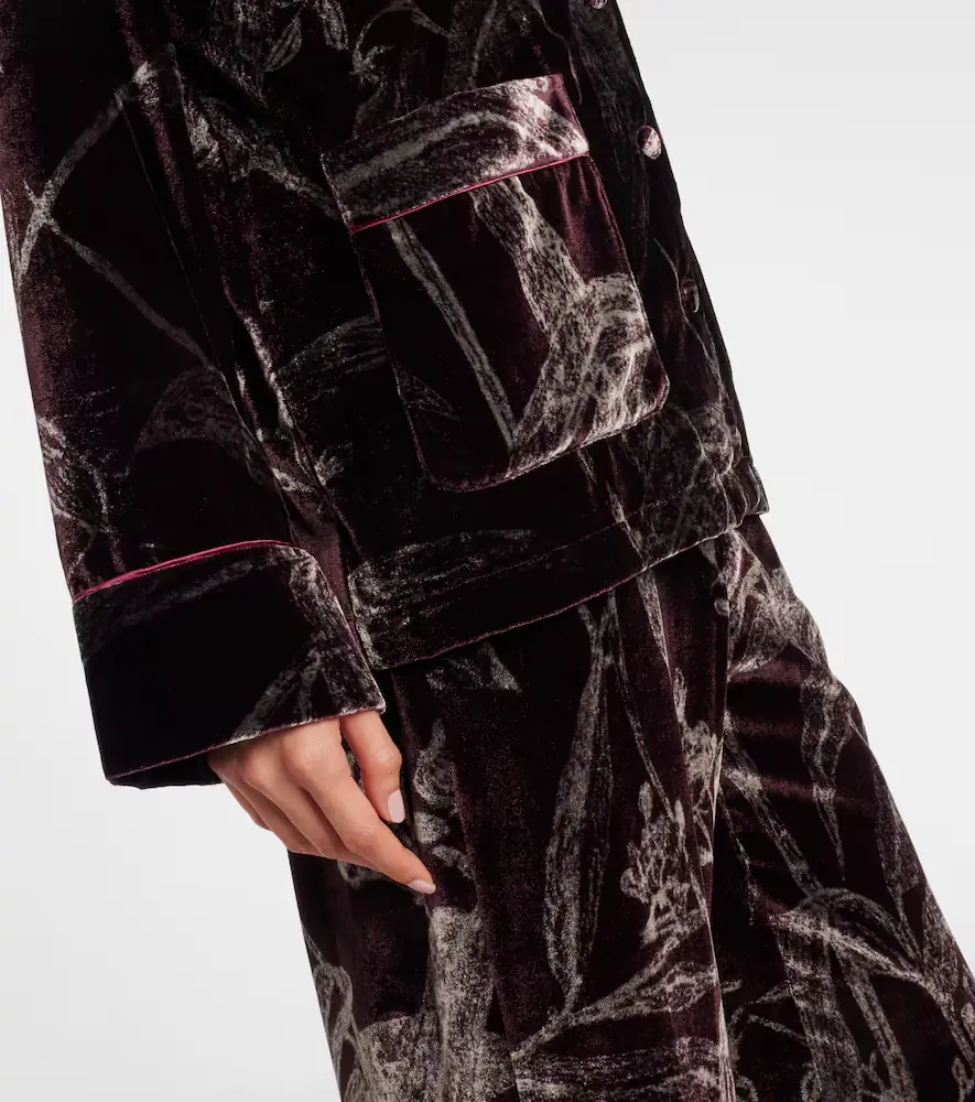 La DoubleJ Floral satin pajama shirt | Thumbnail 3