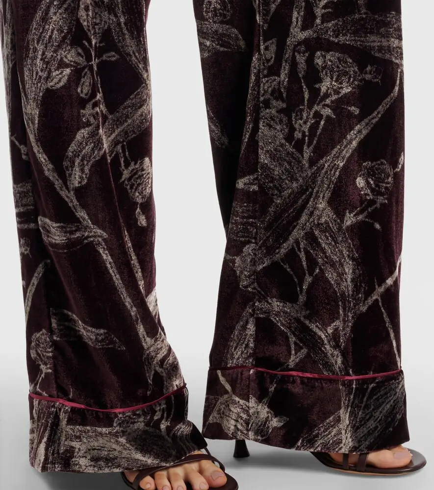 La DoubleJ Floral satin pajama pants | Thumbnail 2