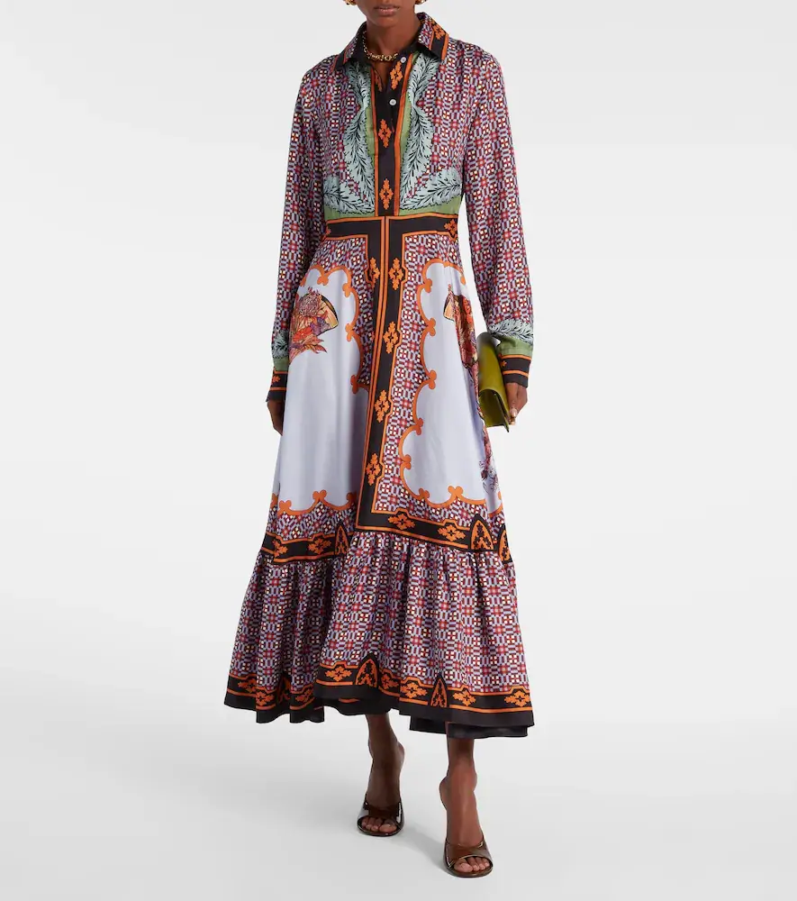 La DoubleJ San Pietro printed silk maxi dress | Thumbnail 2