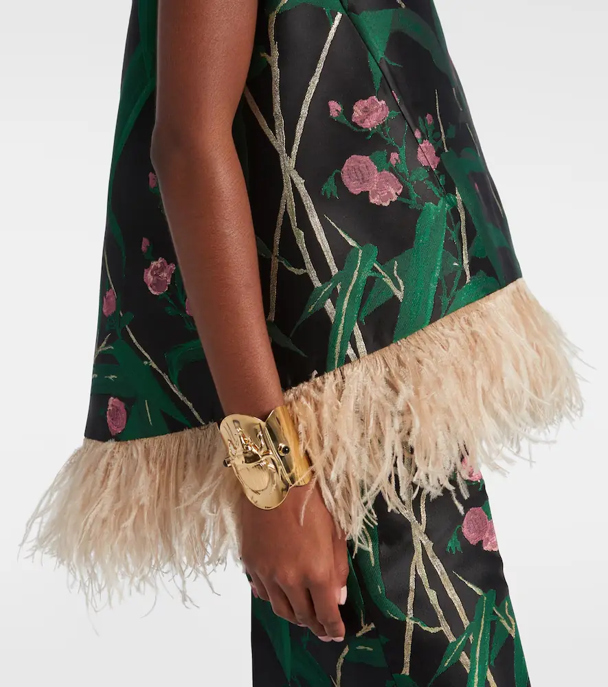 La DoubleJ La Scala feather-trimmed jacquard top | Thumbnail 5 La DoubleJ La Scala feather-trimmed jacquard top | Thumbnail 5