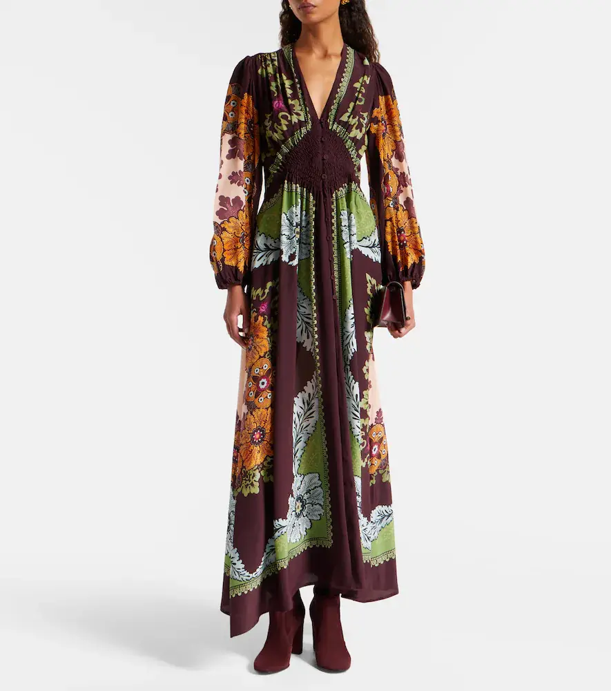 La DoubleJ Printed silk maxi dress | Thumbnail 6