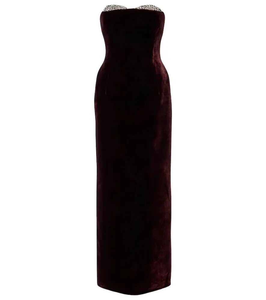 The New Arrivals Ilkyaz Ozel Noélie embellished velvet gown | Image 1 The New Arrivals Ilkyaz Ozel Noélie embellished velvet gown | Image 1