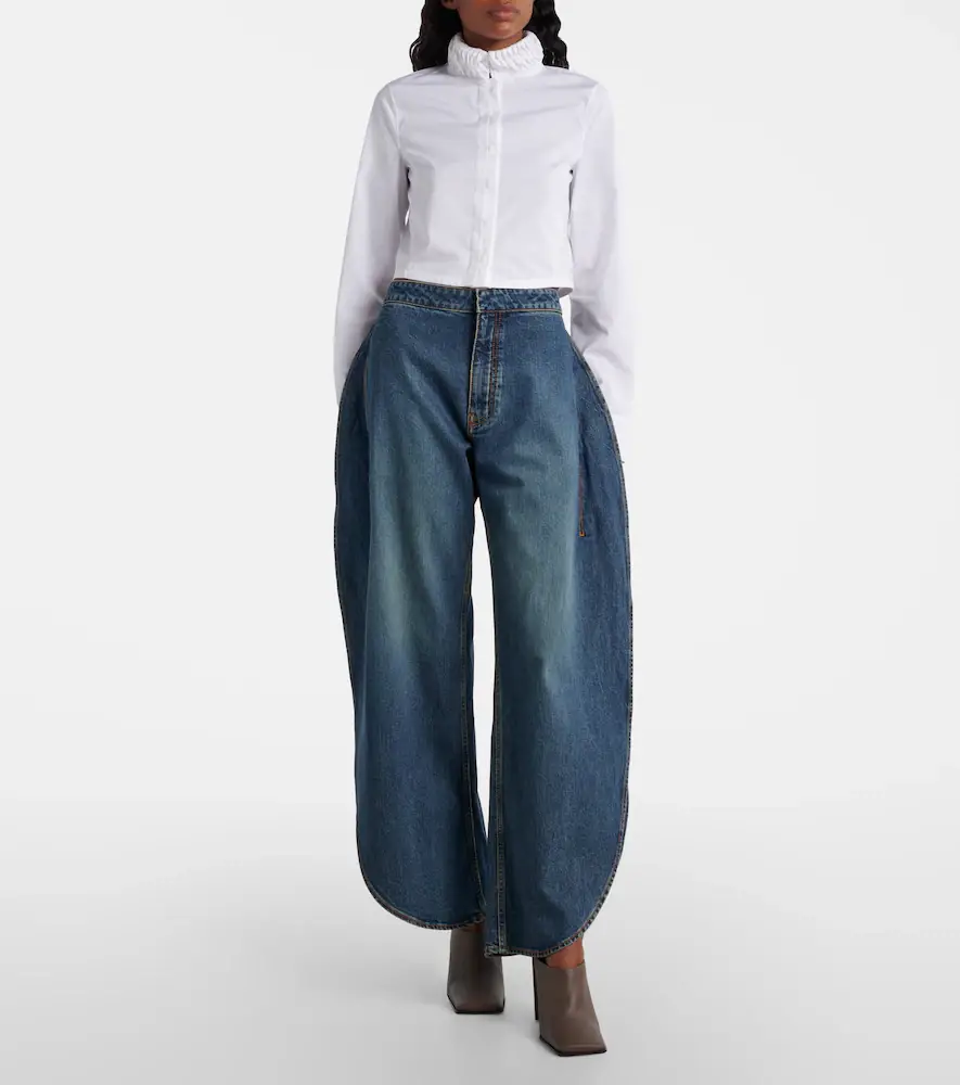 ALAÏA Mid-rise barrel-leg jeans | Thumbnail 2