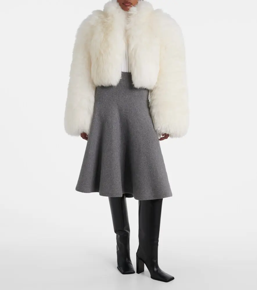 Alaïa Alaïa Cropped shearling jacket | Thumbnail 4