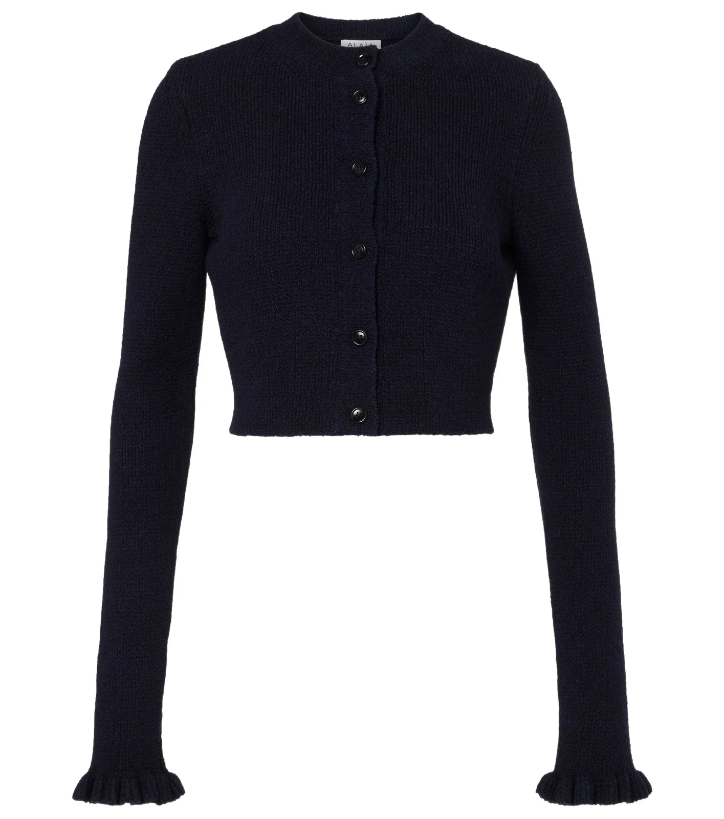 ALAÏA Cropped wool and silk-blend cardigan
