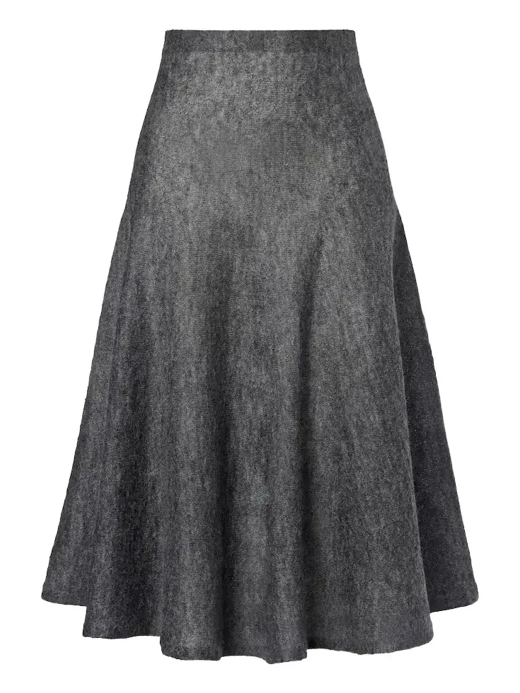 Alaïa Mohair and wool-blend midi skirt