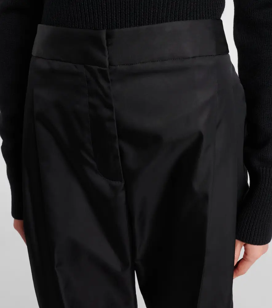 ALAÏA Cropped high-rise satin tapered pants | Thumbnail 6