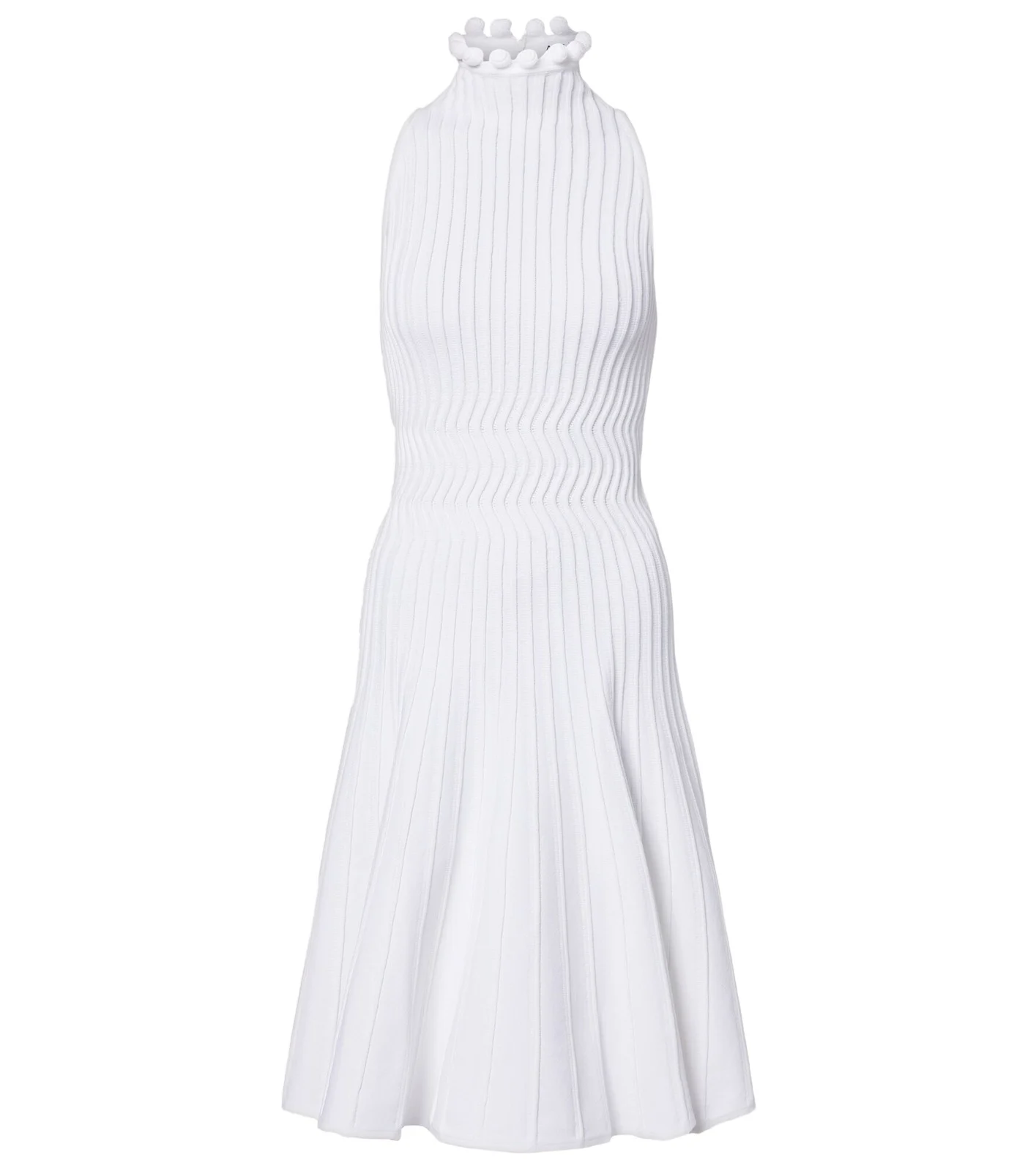 Alaïa Alaïa Ribbed-knit turtleneck midi dress